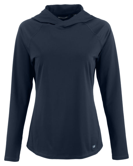 Cutter & Buck Women's Prospect Recycled Featherlight Stretch Hooded Pullover-1