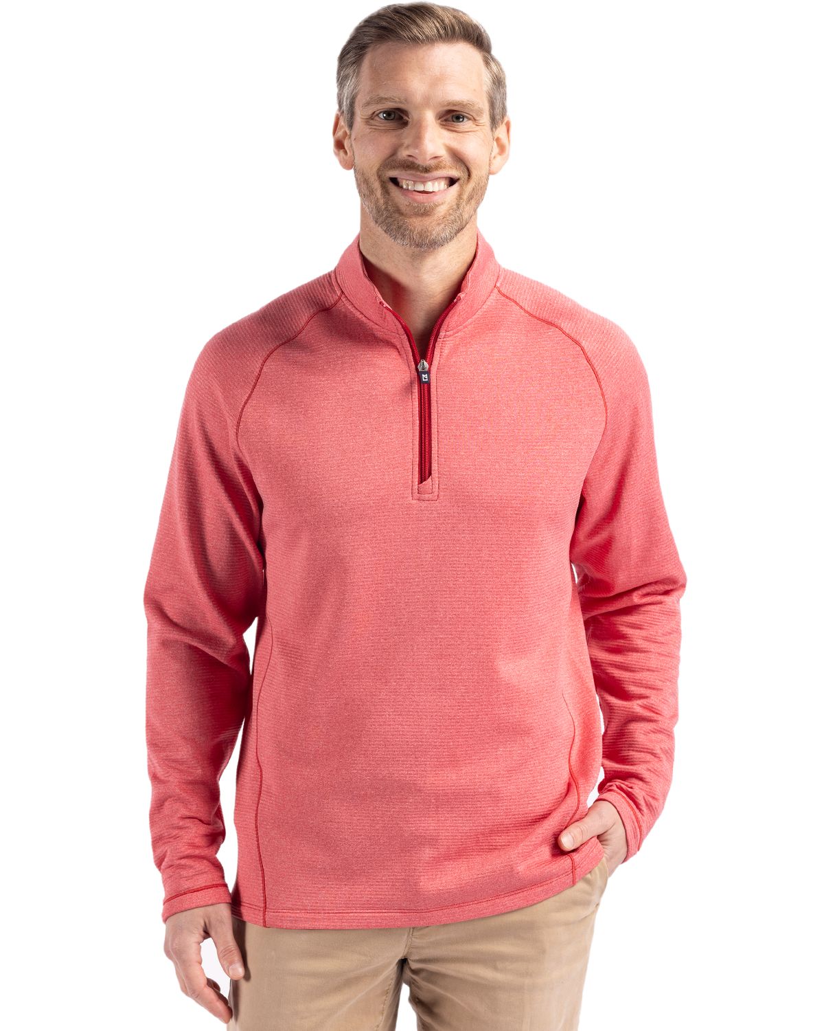 Cutter & Buck Men's Peshastin Recycled GridFleece Half Zip Pullover-6