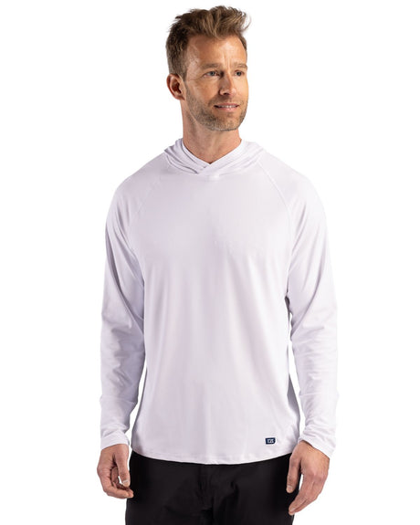 Cutter & Buck Men's Prospect Recycled Featherlight Stretch Hooded Pullover-1