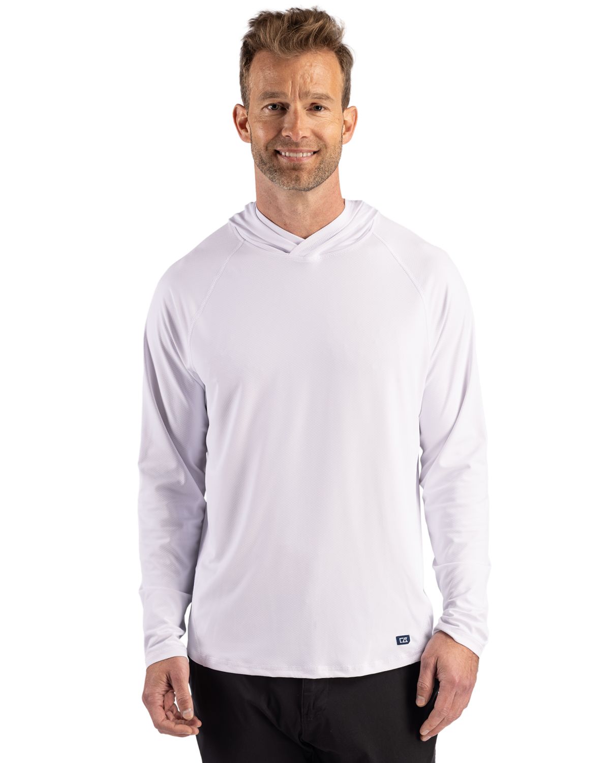 Cutter & Buck Men's Prospect Recycled Featherlight Stretch Hooded Pullover-7