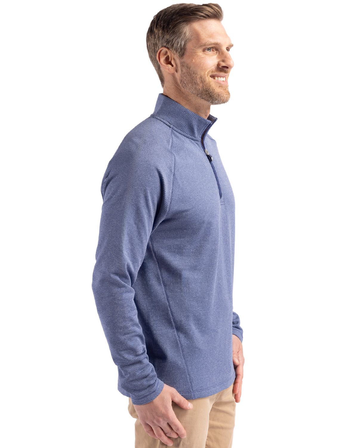 Cutter & Buck Men's Peshastin Recycled GridFleece Half Zip Pullover-7
