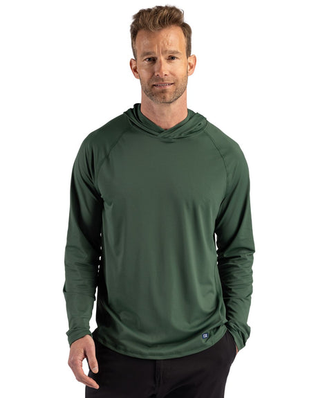 Cutter & Buck Men's Prospect Recycled Featherlight Stretch Hooded Pullover-1