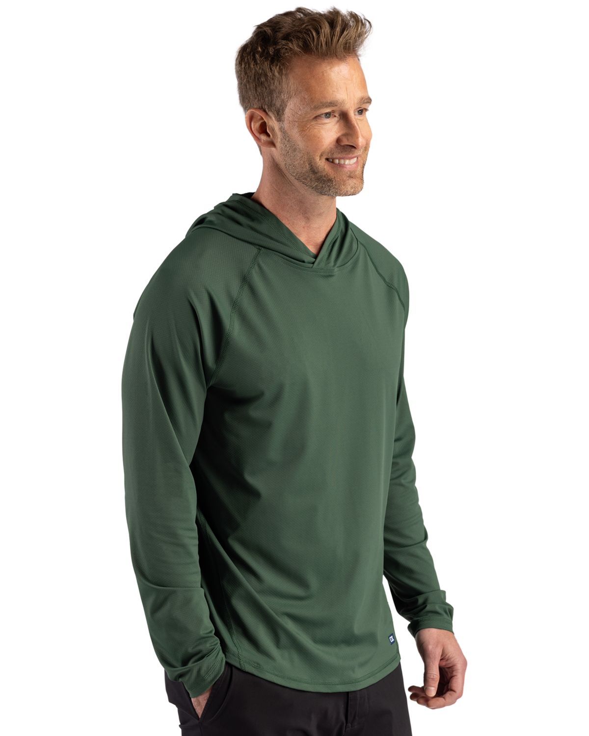 Cutter & Buck Men's Prospect Recycled Featherlight Stretch Hooded Pullover-3