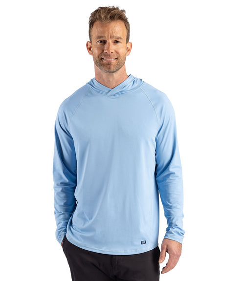 Cutter & Buck Men's Prospect Recycled Featherlight Stretch Hooded Pullover-1