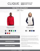 Clique Women's Trail Recycled Stretch Softshell Full Zip Jacket-5