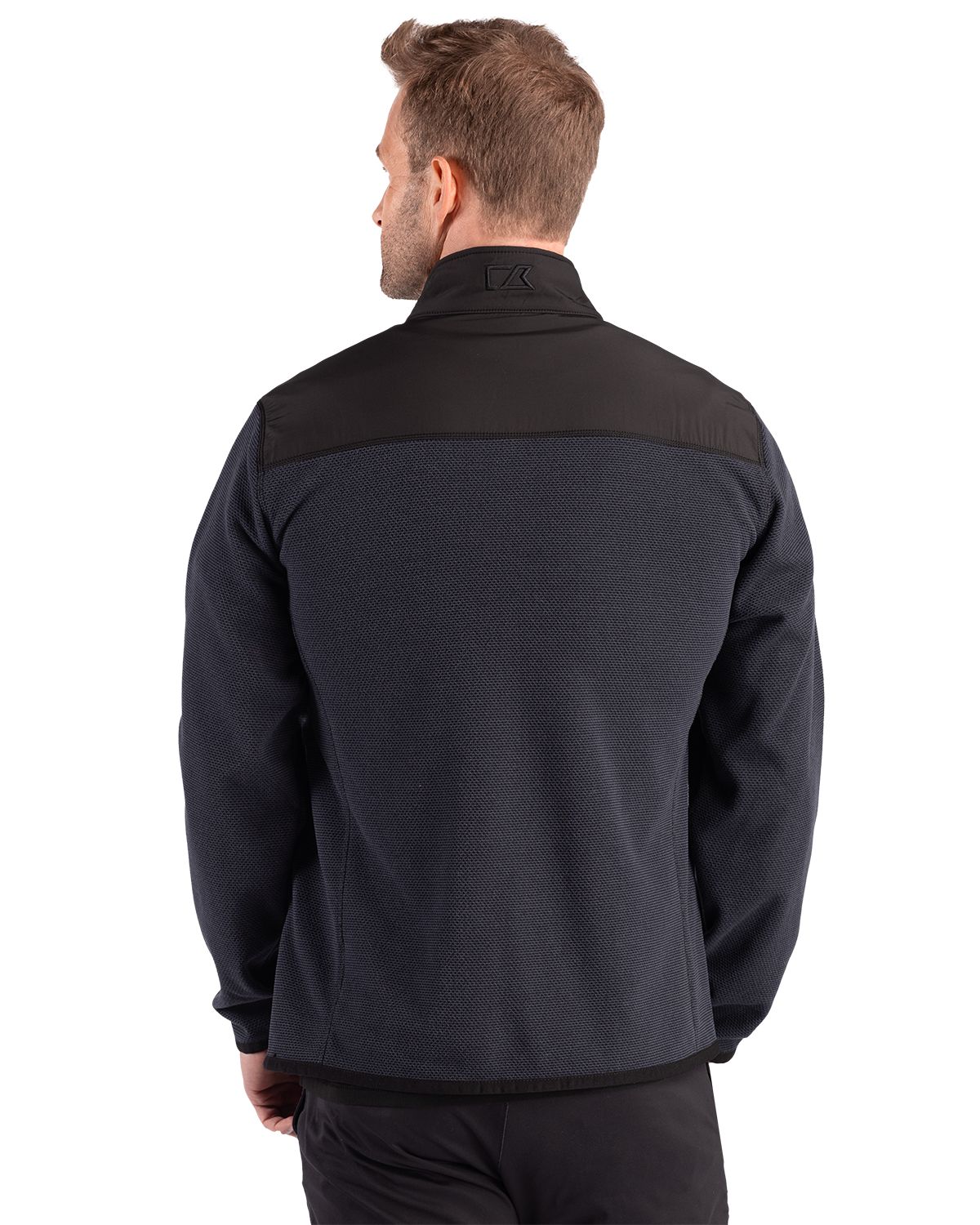 Cutter & Buck Men's Hunts Point Recycled Fleece Hybrid Full Zip Jacket-2