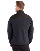 Cutter & Buck Men's Hunts Point Recycled Fleece Hybrid Full Zip Jacket-2