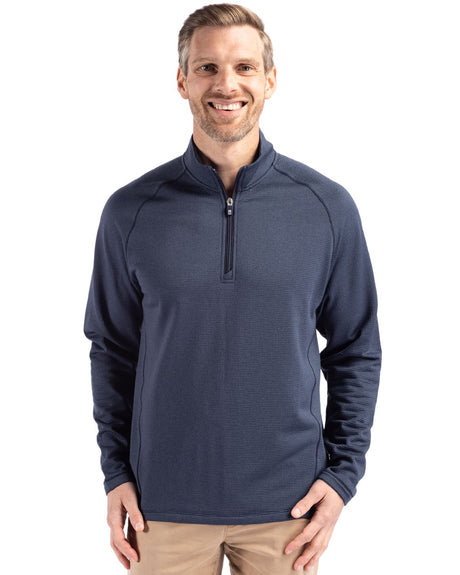 Cutter & Buck Men's Peshastin Recycled GridFleece Half Zip Pullover-1