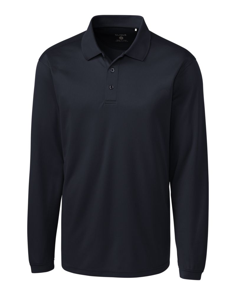Clique Men's Ice Pique Tech Long Sleeve Polo-5