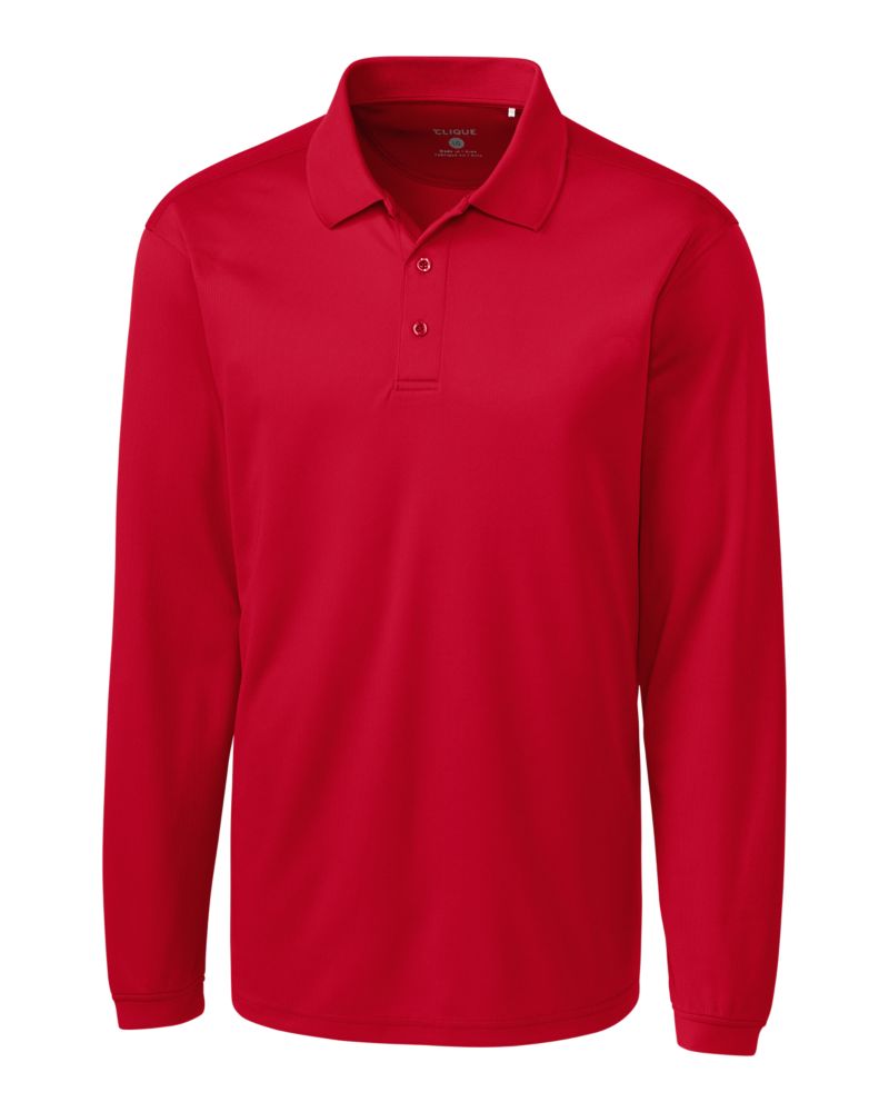 Clique Men's Ice Pique Tech Long Sleeve Polo-2