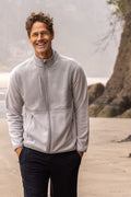 Cutter & Buck Men's Hunts Point Recycled Fleece Hybrid Full Zip Jacket-1