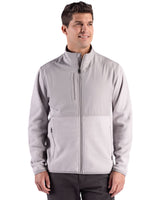 Cutter & Buck Men's Hunts Point Recycled Fleece Hybrid Full Zip Jacket-8