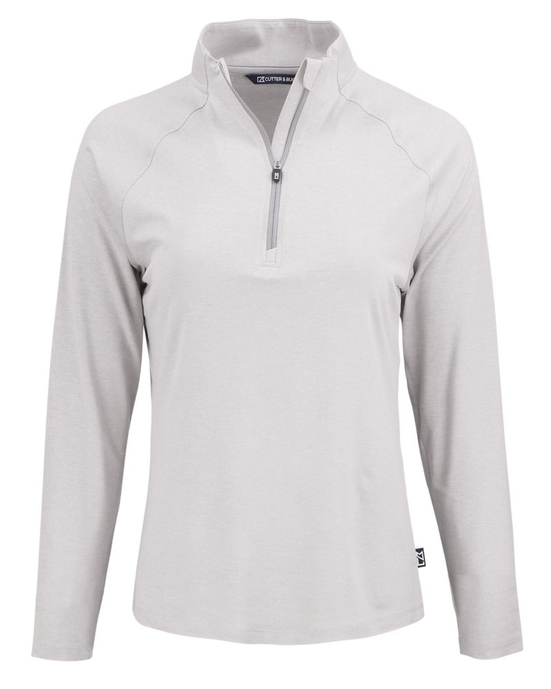 Cutter & Buck Women's Coastline Recycled Double Peached Quarter Zip Pullover-5