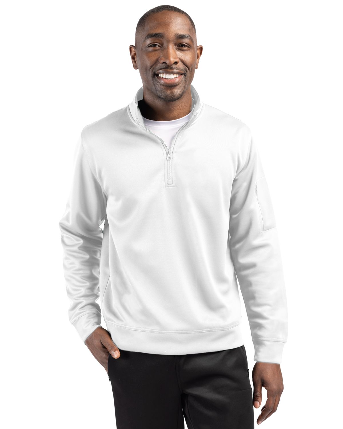 Clique Men's Lift Solution-dyed Performance Half Zip Sweatshirt-6