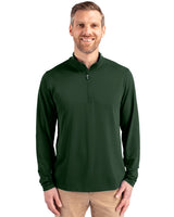 Cutter & Buck Men's Virtue Recycled Featherlight Pique Quarter Zip Pullover-1