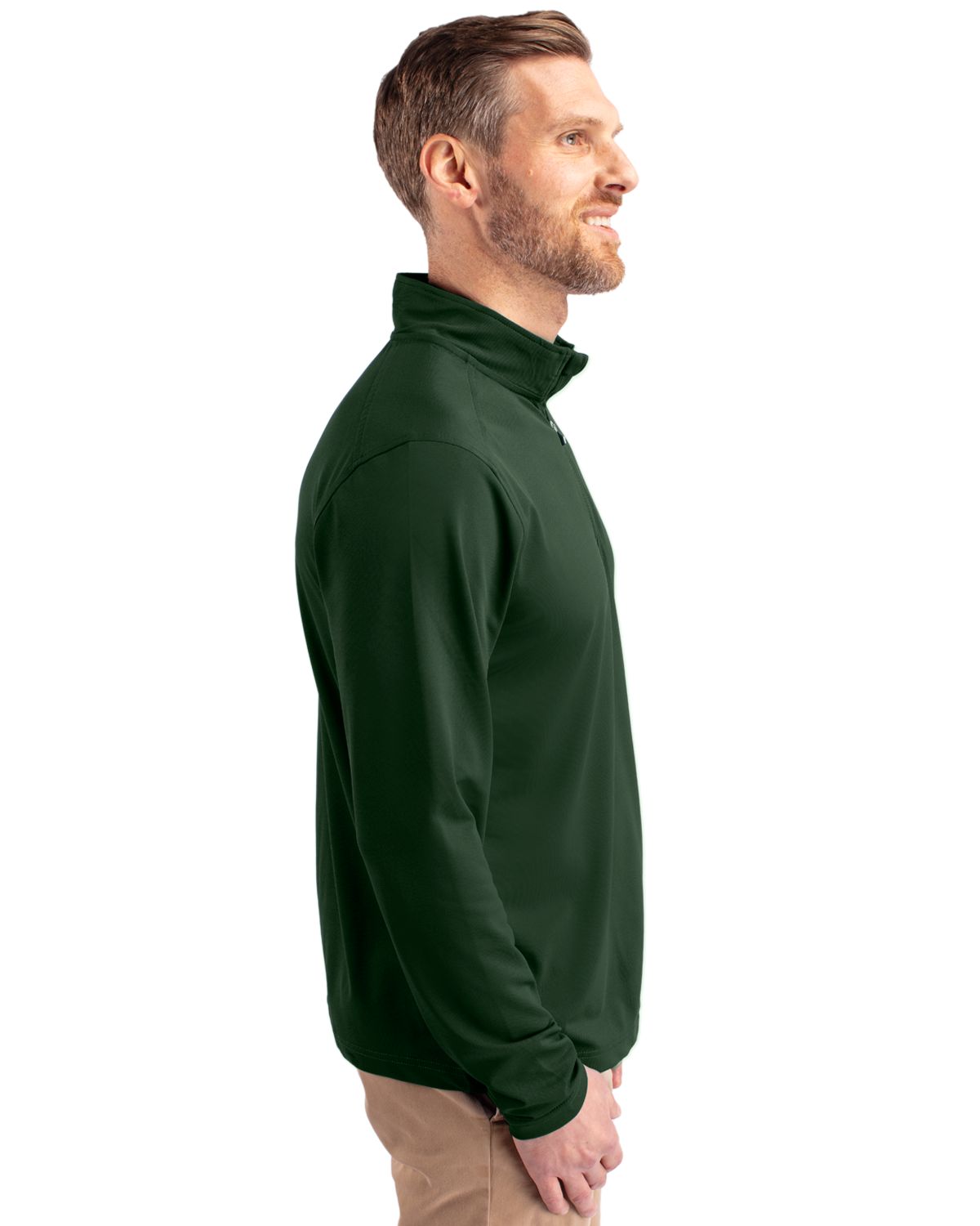 Cutter & Buck Men's Virtue Recycled Featherlight Pique Quarter Zip Pullover-3