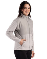 Cutter & Buck Women's Hunts Point Recycled Fleece Hybrid Full Zip Jacket-6