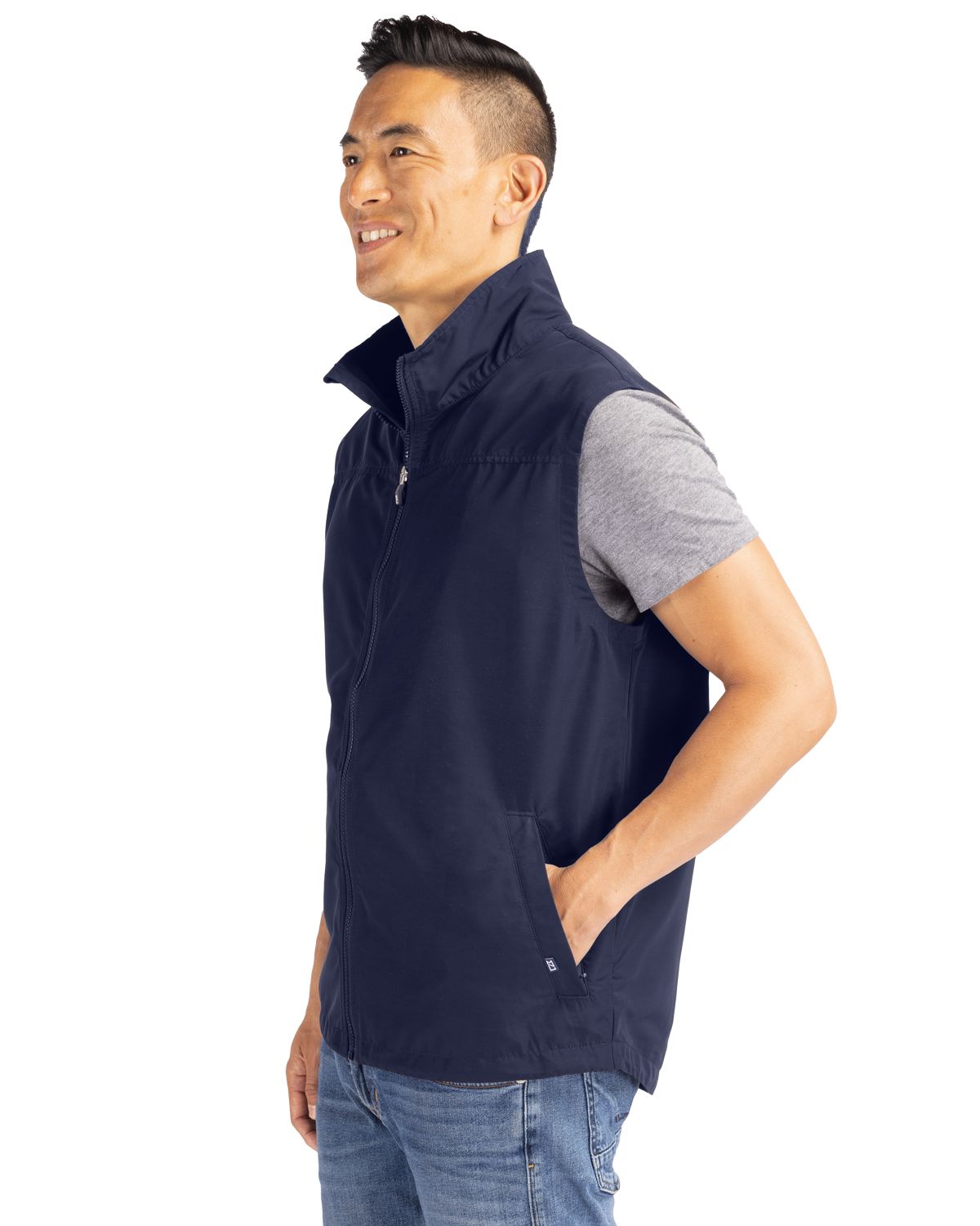 Cutter & Buck Men's Charter Packable Full Zip Vest-5