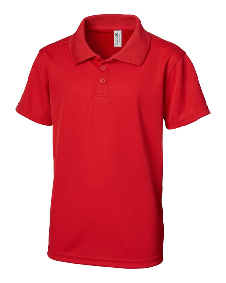 Clique Youth Spin Solution-dyed Performance Pique Polo-1