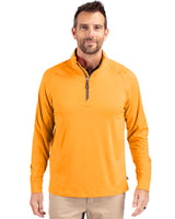 Cutter & Buck Men's Adapt Recycled Soft Knit Stretch Quarter Zip Pullover Mens Apparel Sweatshirts & Fleece