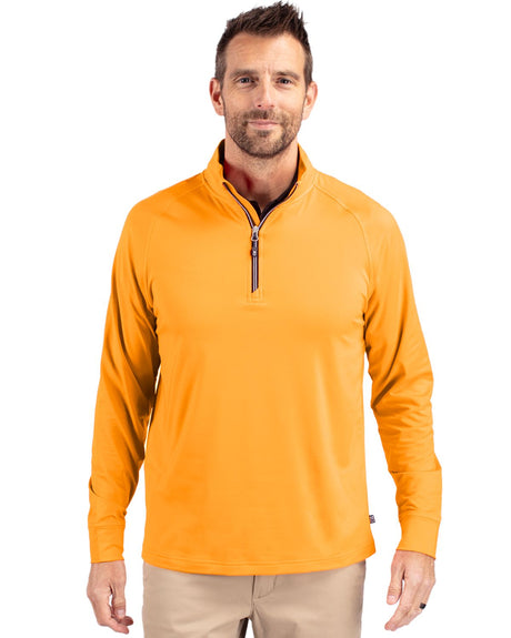 Cutter & Buck Men's Adapt Recycled Soft Knit Stretch Quarter Zip Pullover Mens Apparel Sweatshirts & Fleece