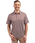 Cutter & Buck Men's Forge Recycled Double Stripe Four-Way Stretch Polo Mens Apparel Shirts & Tops