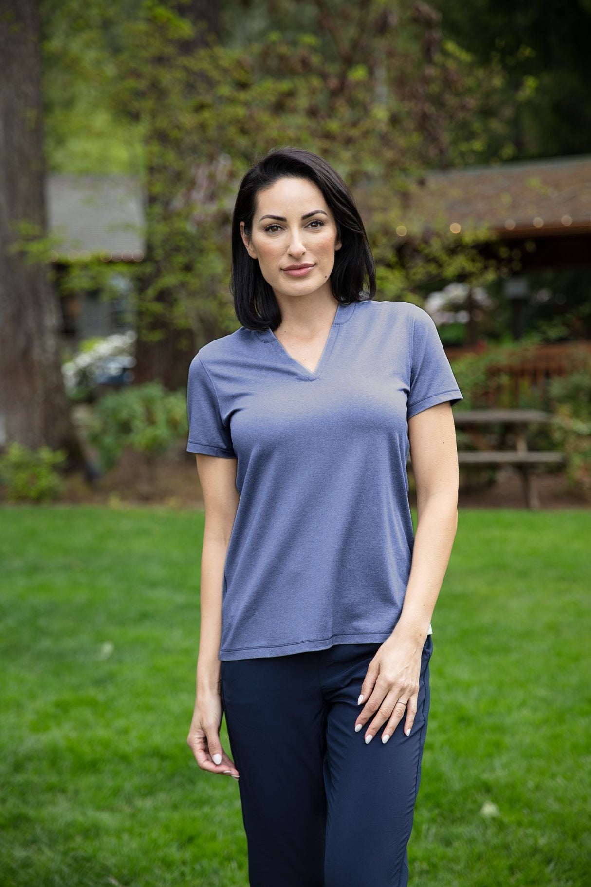 Cutter & Buck Women's Forge Recycled Four-Way Stretch Heathered Blade Top Womens Apparel Shirts & Tops