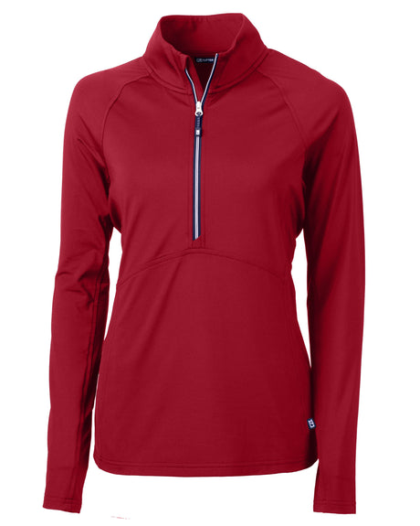 Cutter & Buck Women's Adapt Recycled Soft Knit Stretch Half Zip Pullover-1