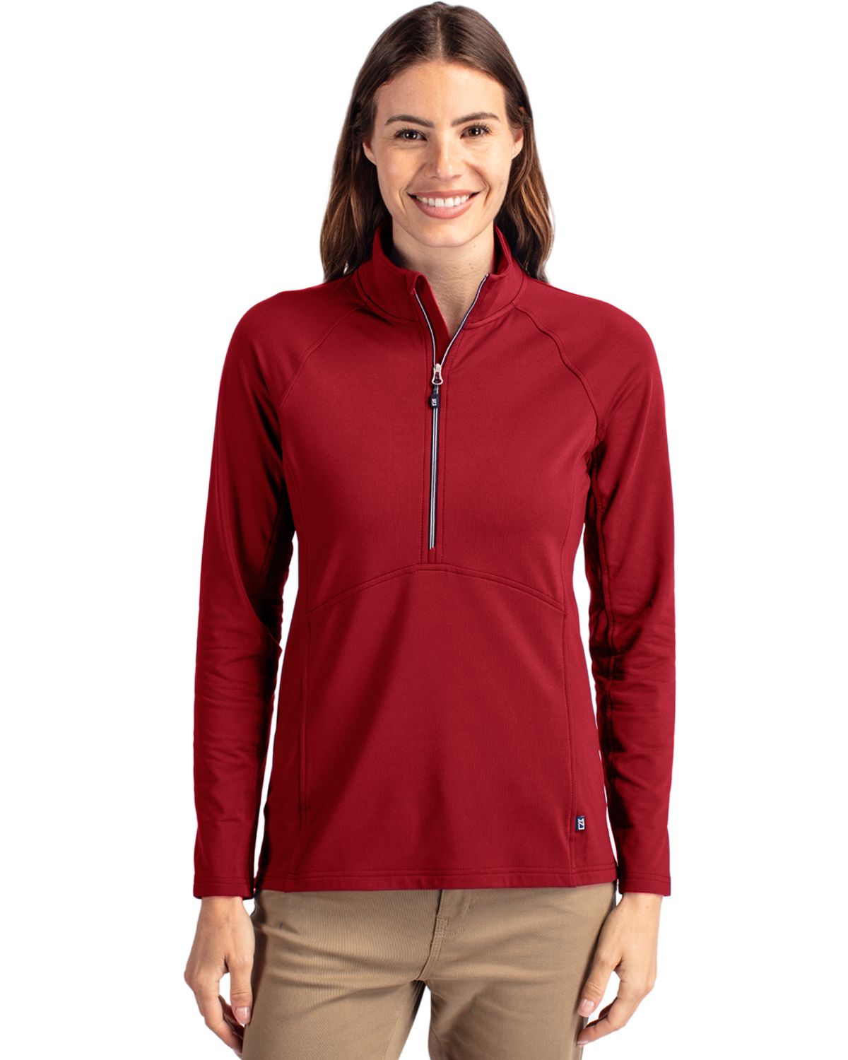 Cutter & Buck Women's Adapt Recycled Soft Knit Stretch Half Zip Pullover-4