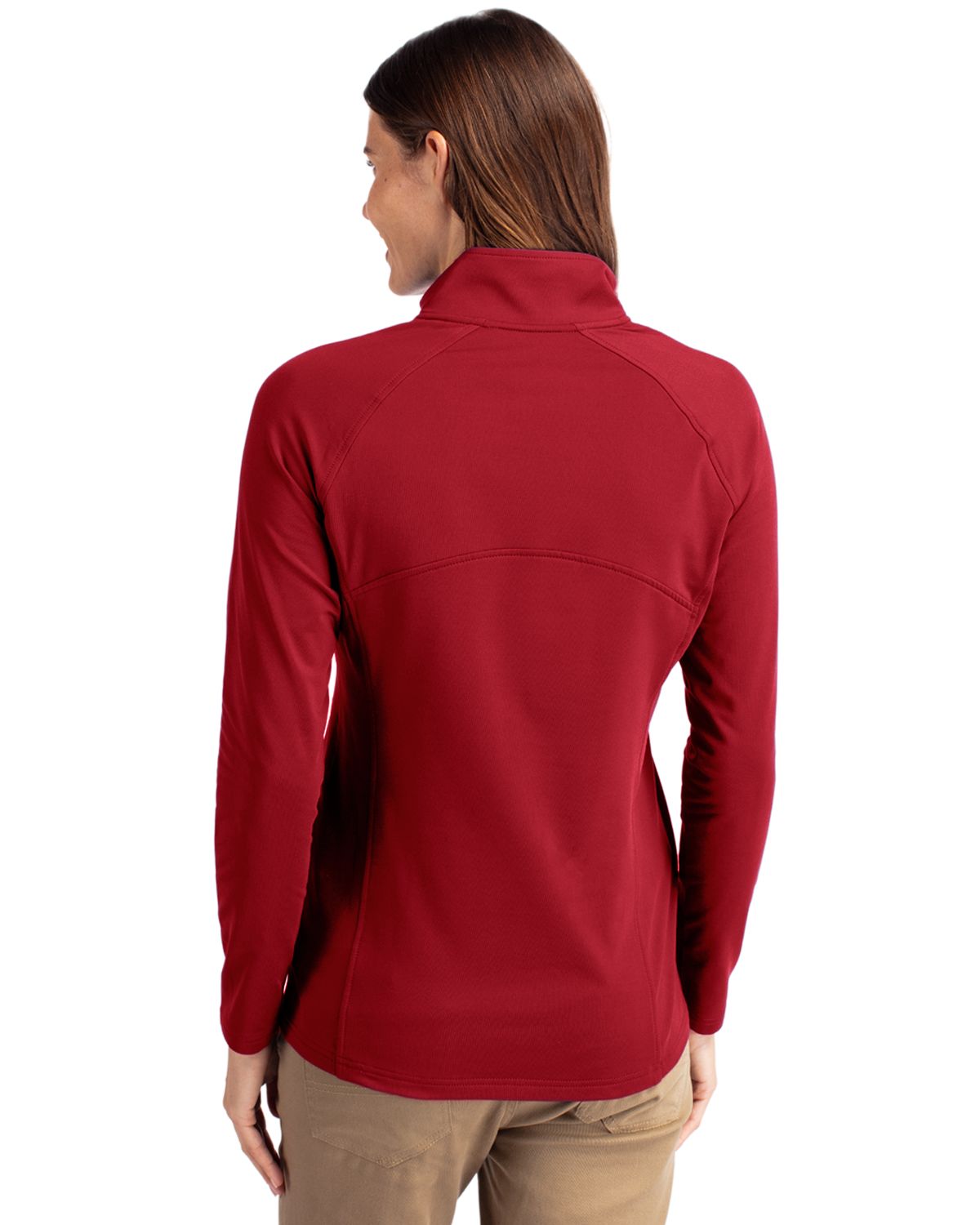 Cutter & Buck Women's Adapt Recycled Soft Knit Stretch Half Zip Pullover-6