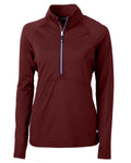 Cutter & Buck Women's Adapt Recycled Soft Knit Stretch Half Zip Pullover-1
