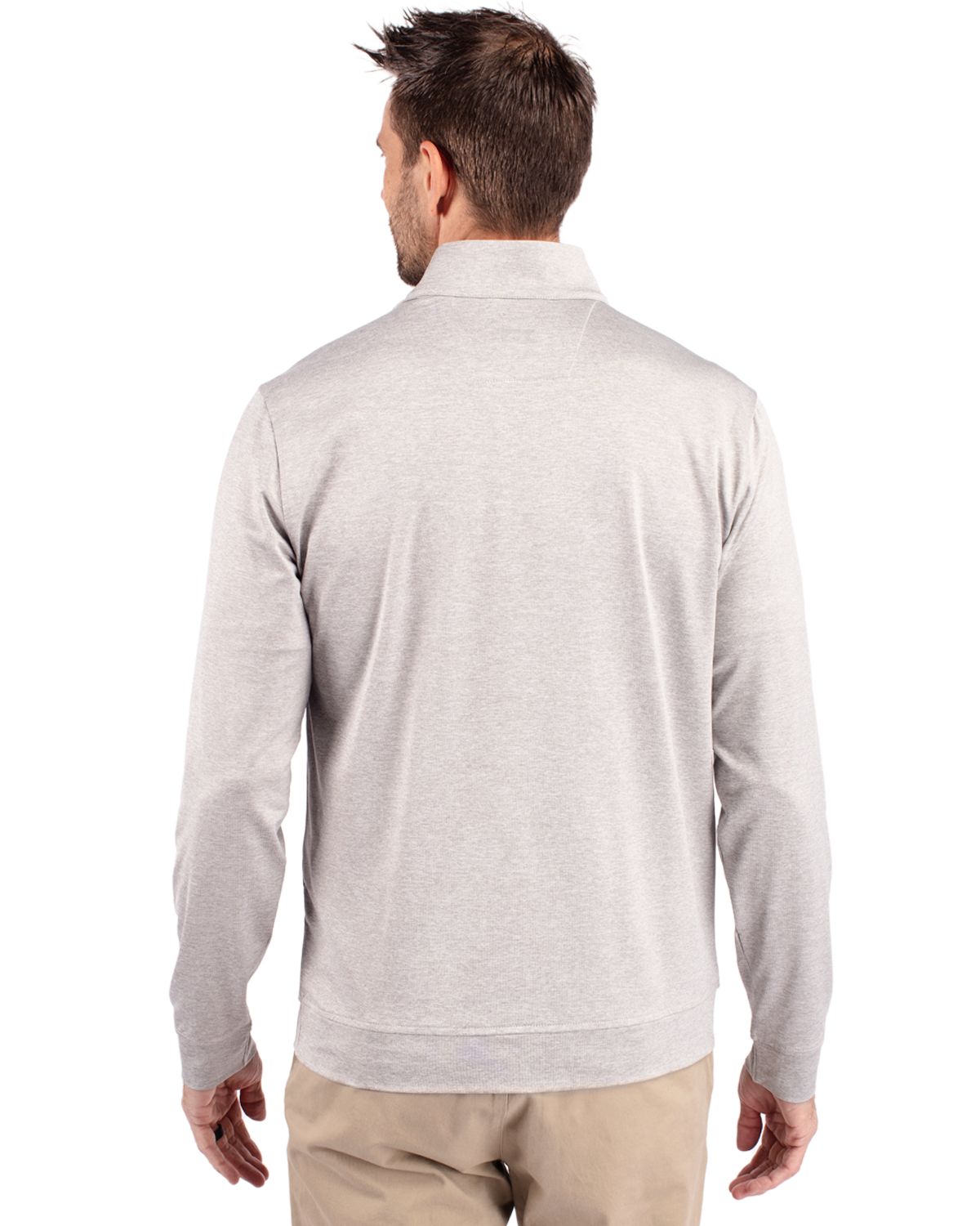 Cutter & Buck Men's Stealth Heathered Quarter Zip-5