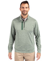 Cutter & Buck Men's Stealth Heathered Quarter Zip-4