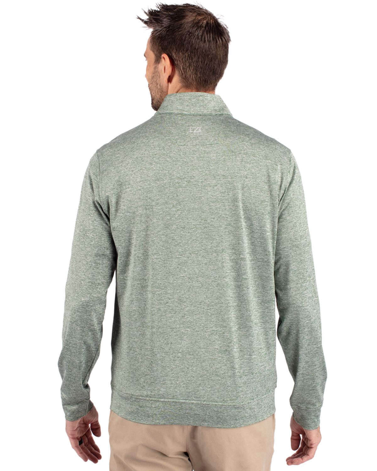 Cutter & Buck Men's Stealth Heathered Quarter Zip-5