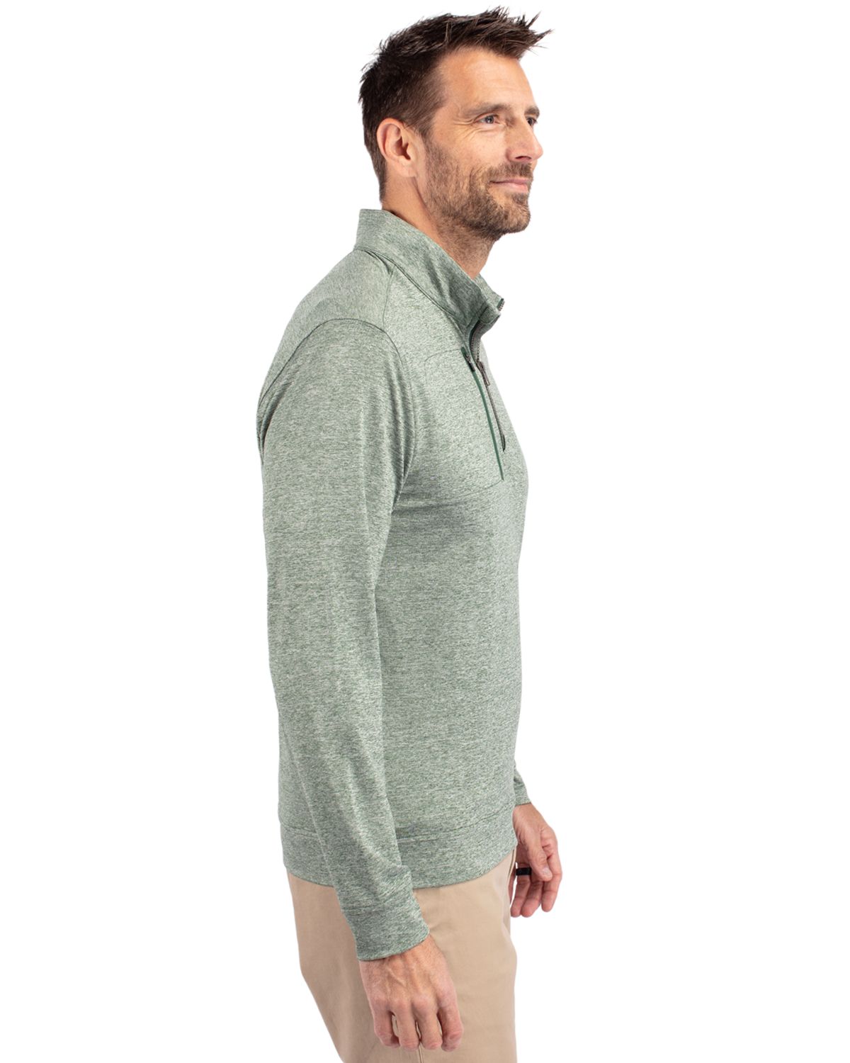 Cutter & Buck Men's Stealth Heathered Quarter Zip-6