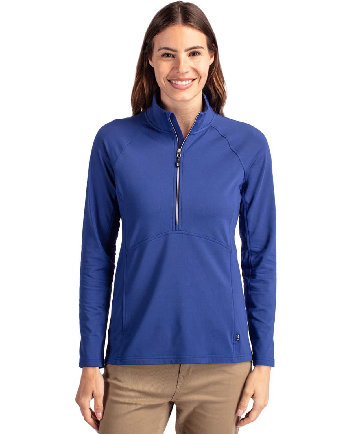 Cutter & Buck Women's Adapt Recycled Soft Knit Stretch Half Zip Pullover-2