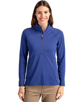 Cutter & Buck Women's Adapt Recycled Soft Knit Stretch Half Zip Pullover-2