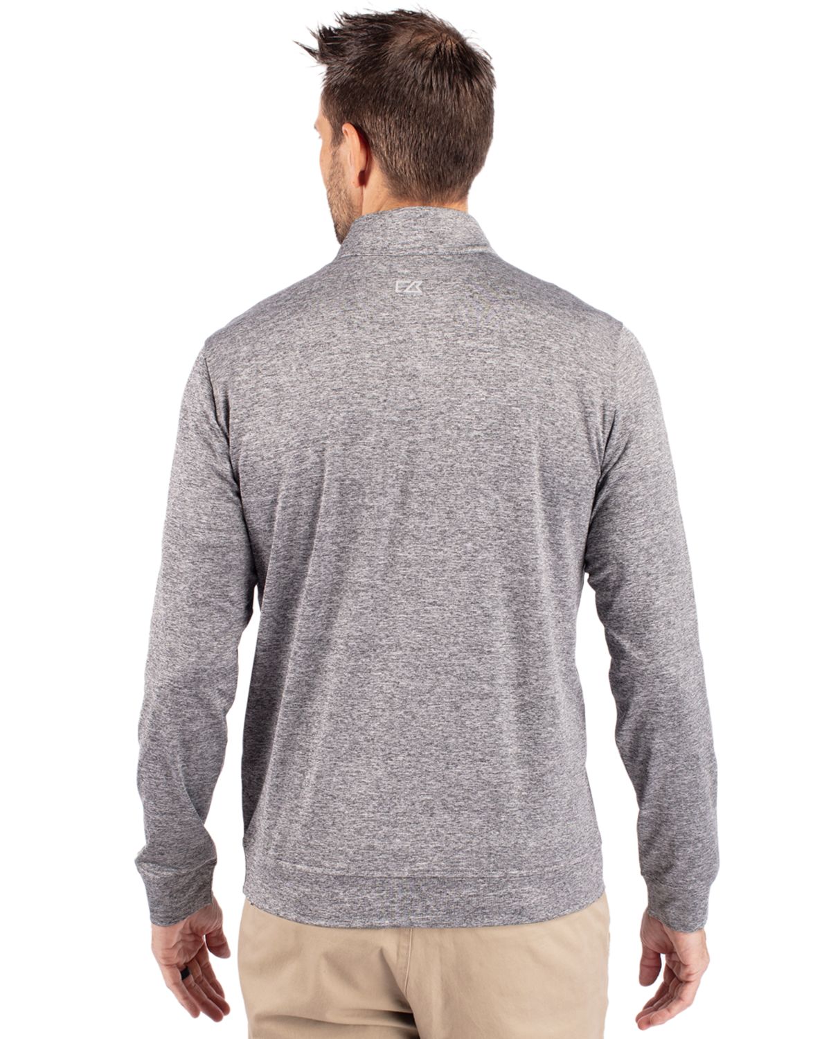 Cutter & Buck Men's Stealth Heathered Quarter Zip-5