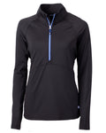 Cutter & Buck Women's Adapt Recycled Soft Knit Stretch Half Zip Pullover-1