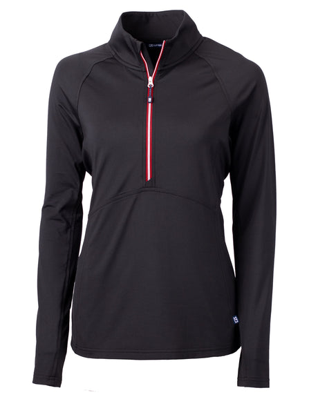 Cutter & Buck Women's Adapt Recycled Soft Knit Stretch Half Zip Pullover-1