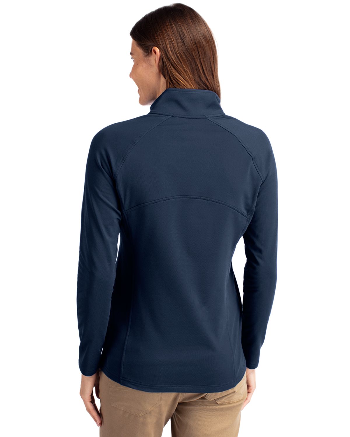 Cutter & Buck Women's Adapt Recycled Soft Knit Stretch Half Zip Pullover-2