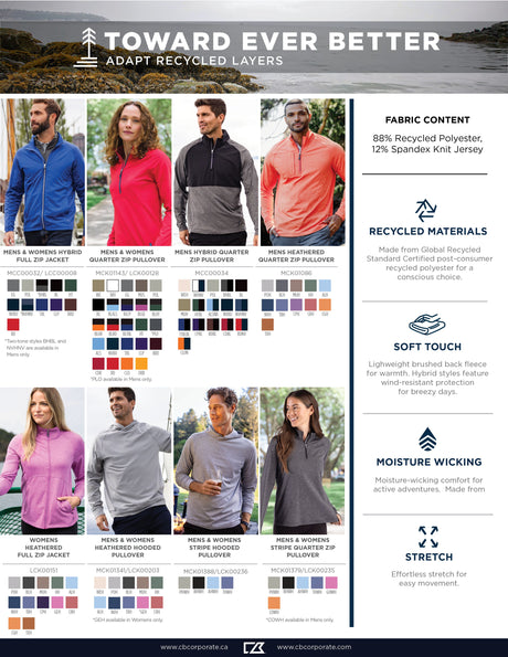 Cutter & Buck Women's Adapt Recycled Soft Knit Stretch Half Zip Pullover-1