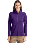 Cutter & Buck Women's Adapt Recycled Soft Knit Stretch Half Zip Pullover-1