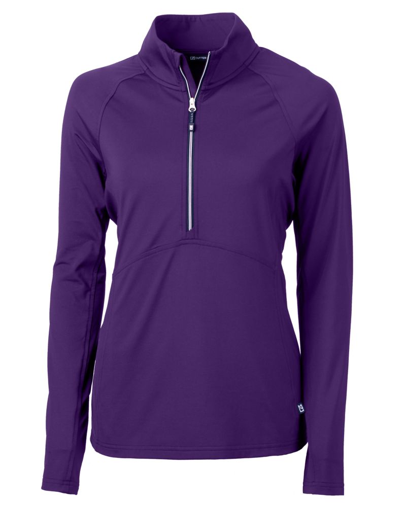 Cutter & Buck Women's Adapt Recycled Soft Knit Stretch Half Zip Pullover-5
