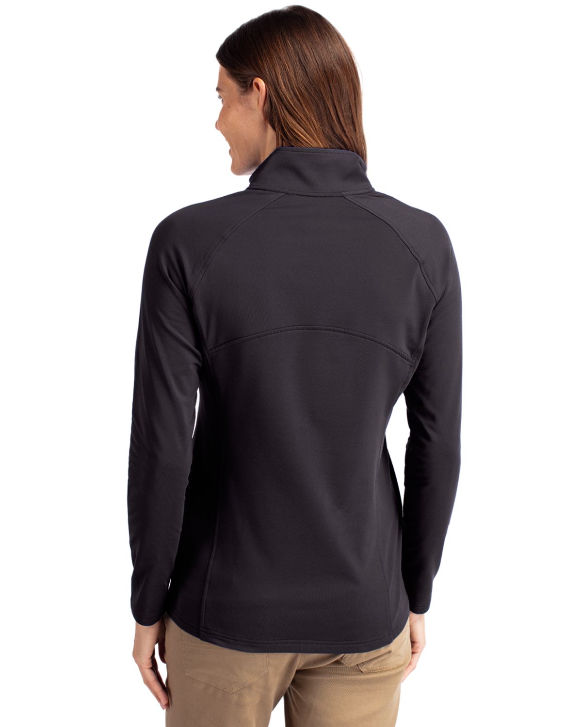 Cutter & Buck Women's Adapt Recycled Soft Knit Stretch Half Zip Pullover-5