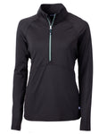 Cutter & Buck Women's Adapt Recycled Soft Knit Stretch Half Zip Pullover-1