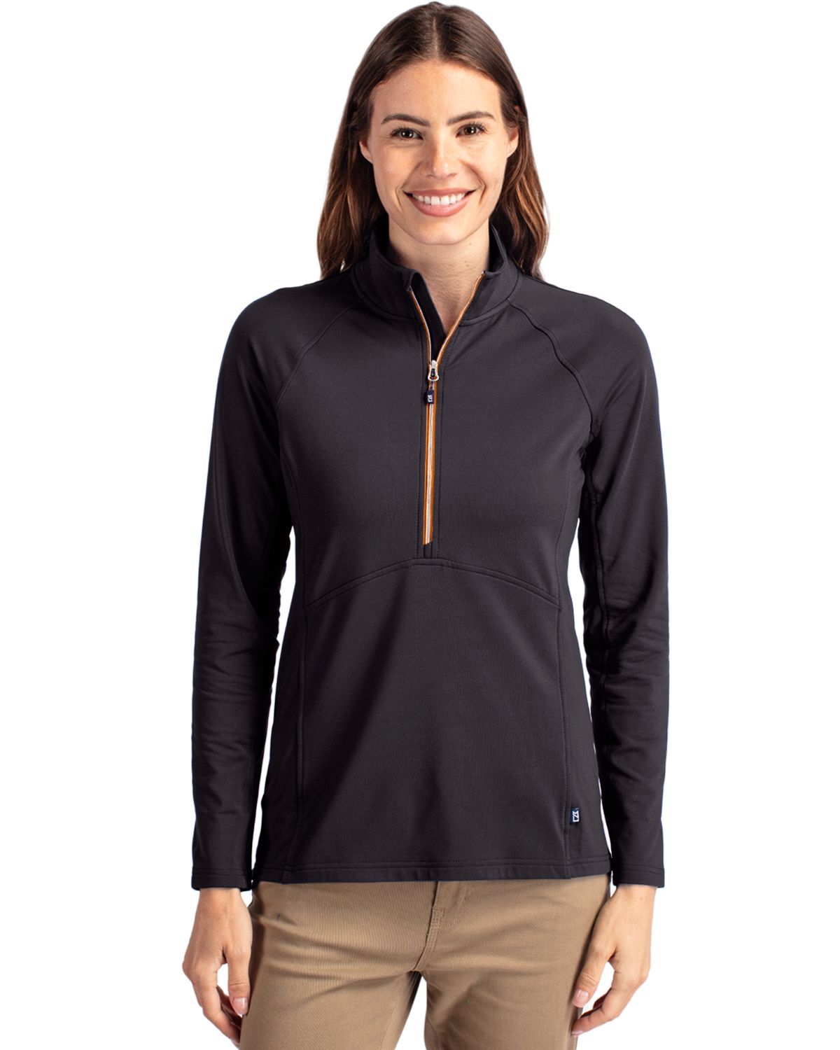 Cutter & Buck Women's Adapt Recycled Soft Knit Stretch Half Zip Pullover-4