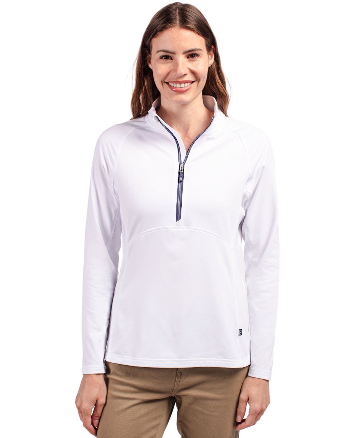Cutter & Buck Women's Adapt Recycled Soft Knit Stretch Half Zip Pullover-4