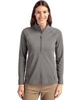 Cutter & Buck Women's Adapt Recycled Soft Knit Stretch Half Zip Pullover-4