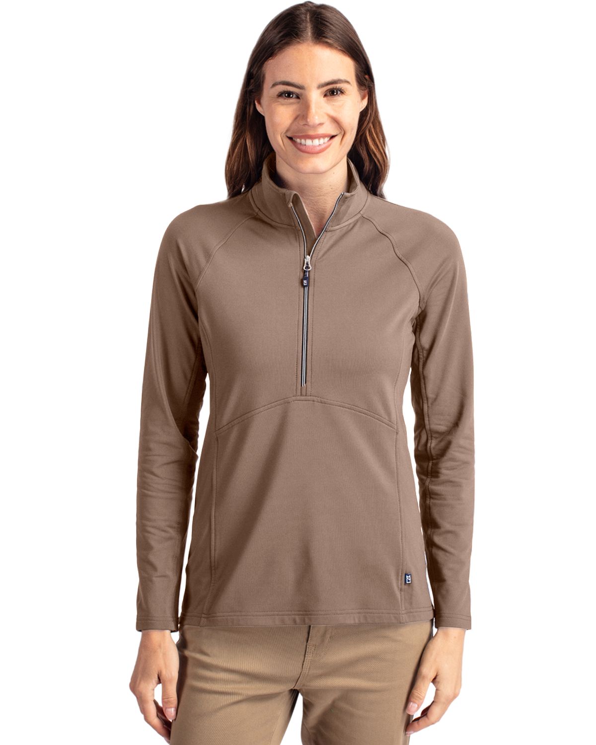 Cutter & Buck Women's Adapt Recycled Soft Knit Stretch Half Zip Pullover-4